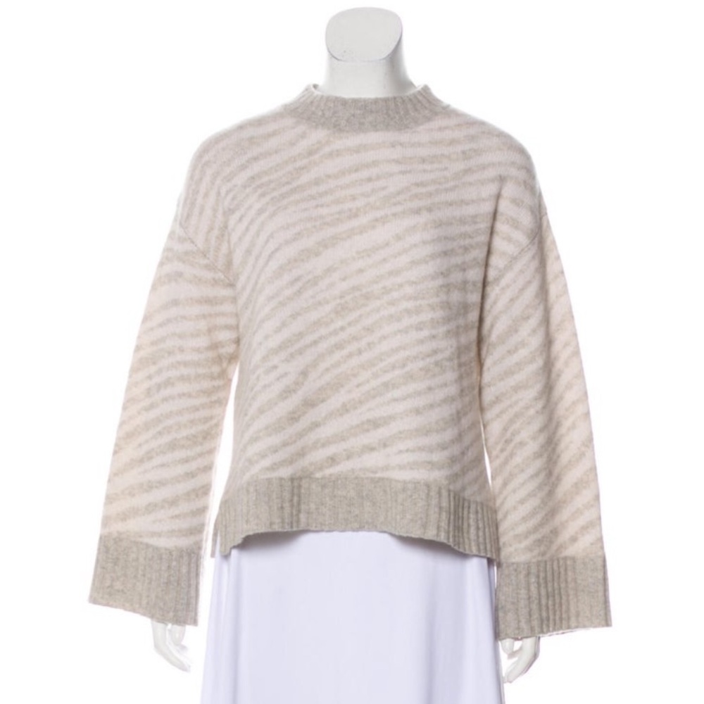 White + Warren Gray Cowl Neck Sweater